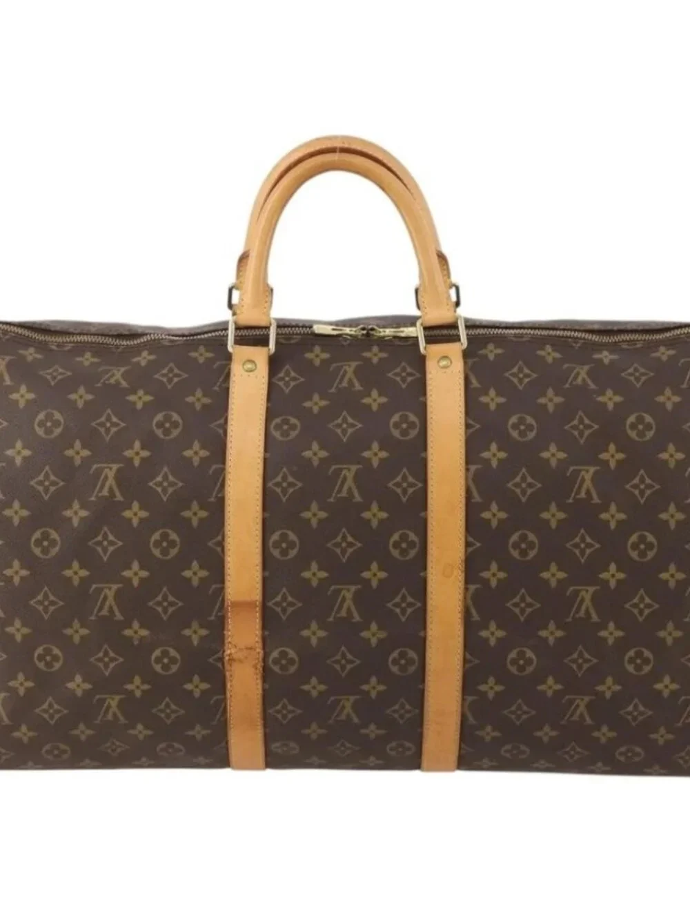 LOUIS VUITTON Monogram Keepall 55 Boston Bag M41424 LV Auth 171243A